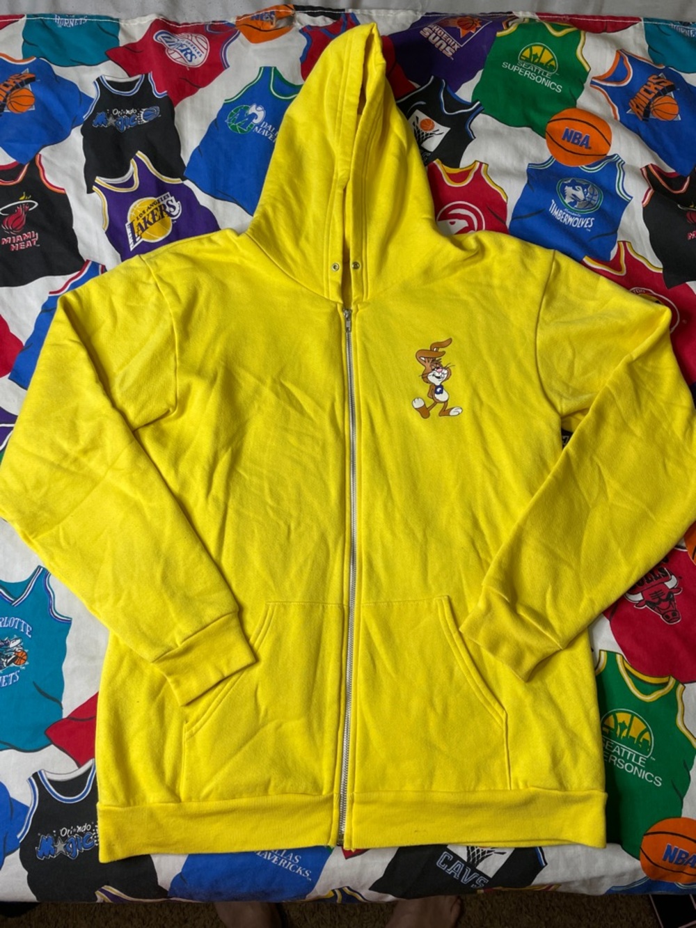Vintage Y2K Nesquik bunny promo full zip hooded sweatshirt